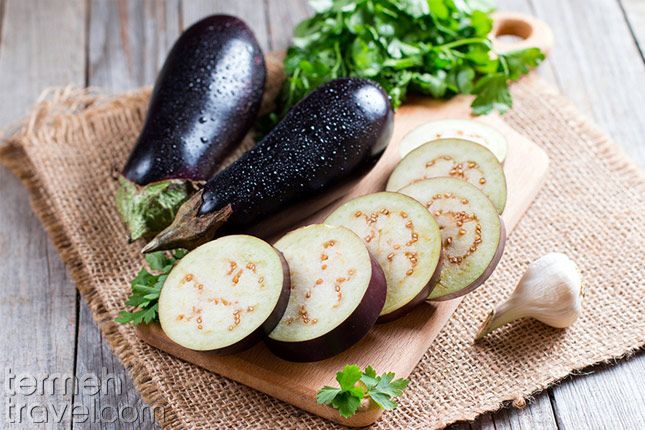 Sliced Eggplants - Termeh Travel