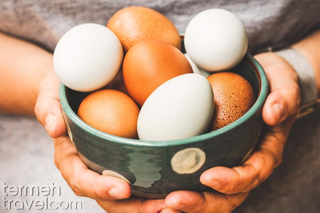 Eggs for Mirza Ghasemi- Termeh Travel