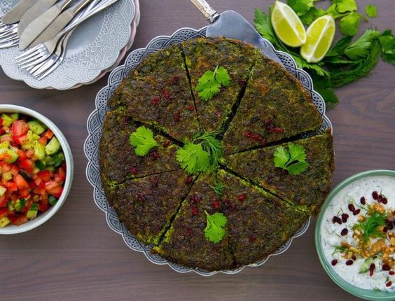 Kuku Sabzi - Vegetable Omelete - an Iranian Dish