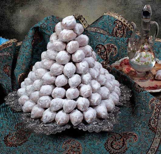 Ghottab - Almond Balls coated in sugar - Yazdi Sweet